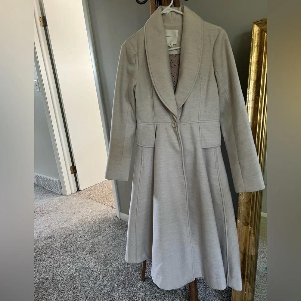 Anthropologie Evaline Textured Coat. Size 6. Worn once. Excellent condition. - Picture 3 of 6